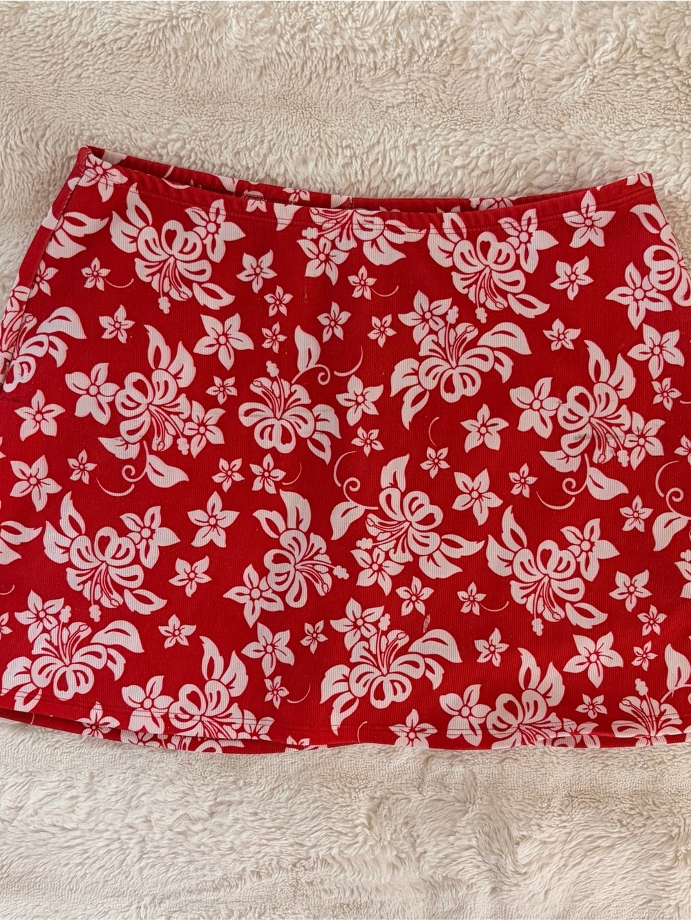 ❤ Free Add-On: Red Hibiscus Mini Skirt